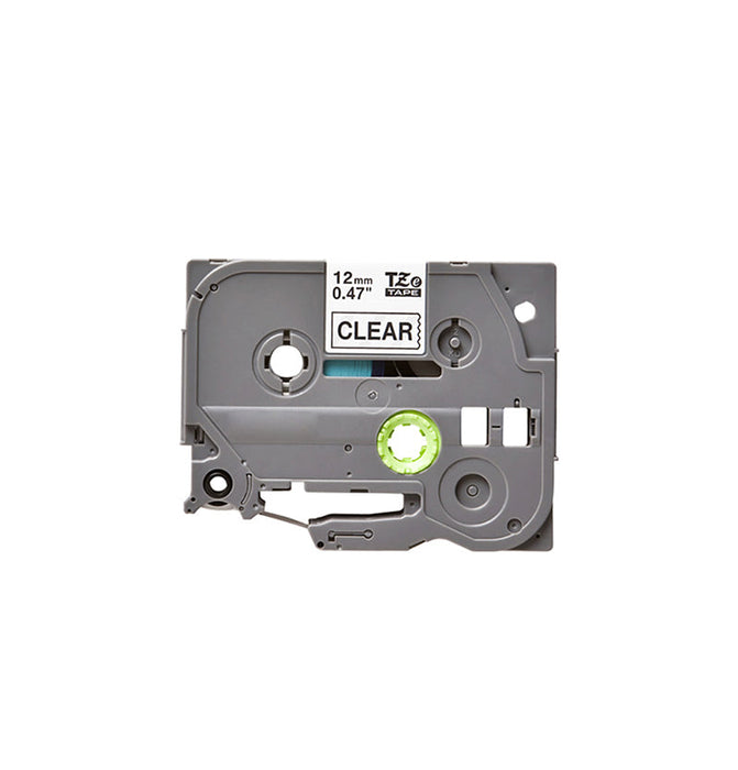 Brother 12mm 8m Black on Clear Laminated Tape for P-Touch Series - TZE-131