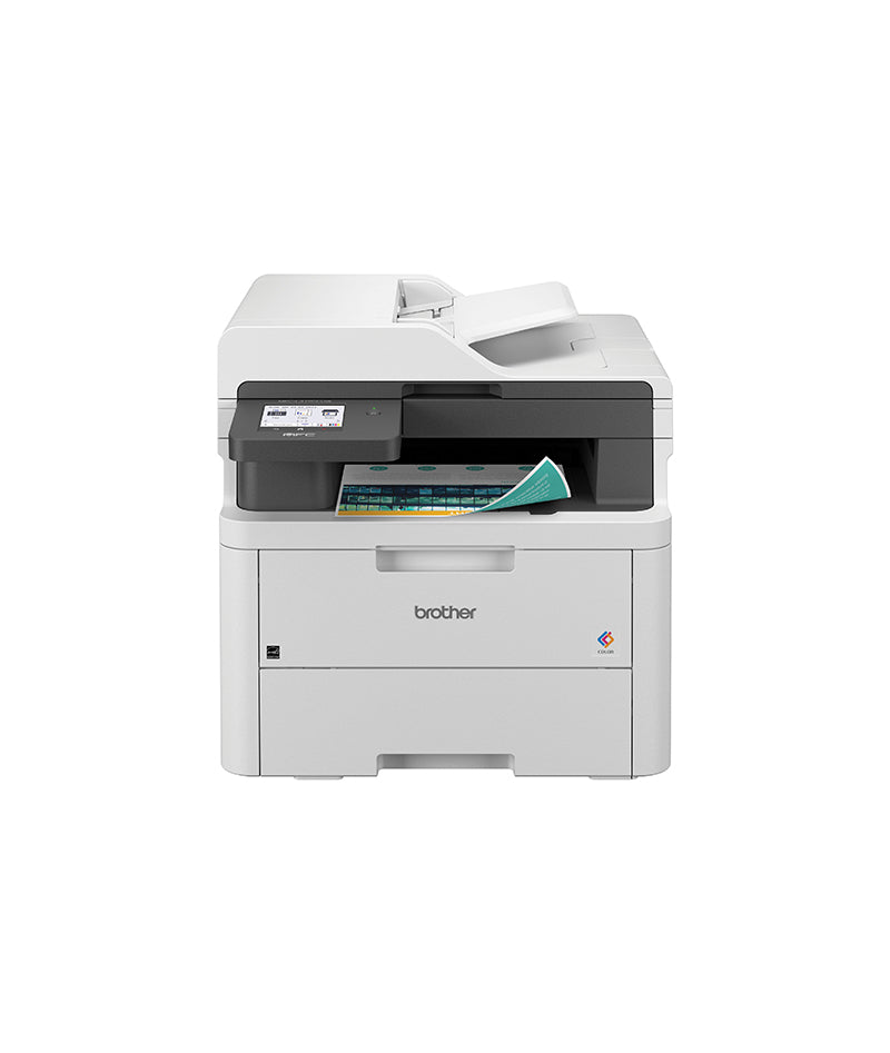Brother 2400 x 600 dpi 19 ppm USB, Wi-Fi Duplex Printing 3.5-inch Touch Screen LCD Display Desktop Color Laser All-in-One Printer - MFC-L3720CDW