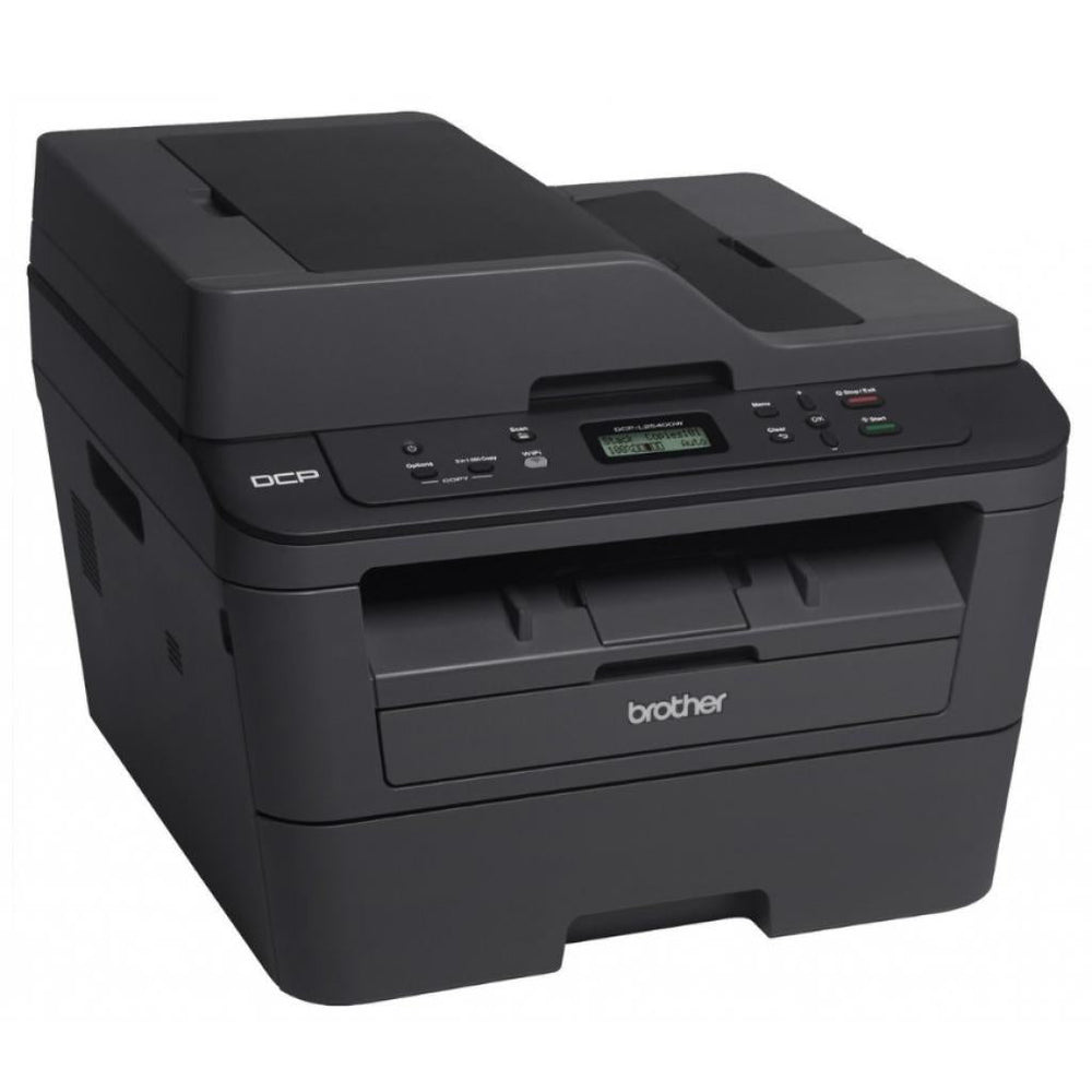 Brother 2400 x 600 dpi 30 ppm USB, Wi-Fi Automatic Duplex Printing LCD Display Desktop Monochrome Laser Multifunction Printer - DCP-L2540DW