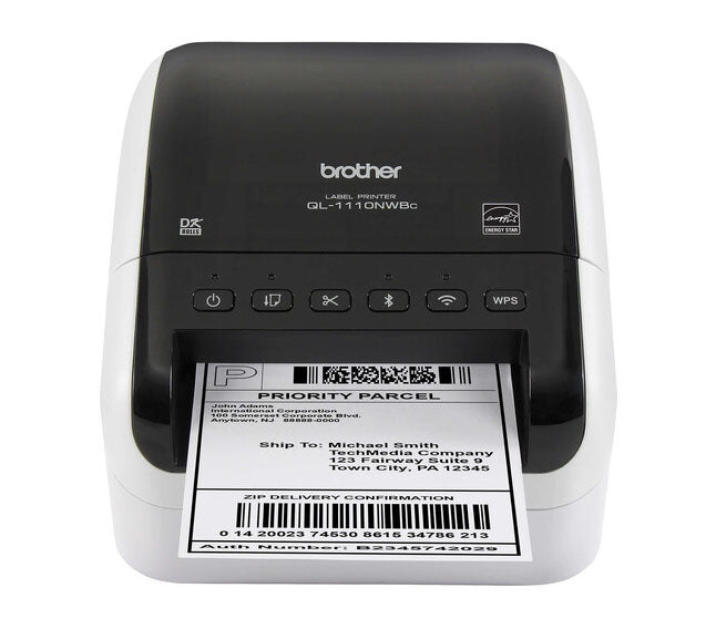 Brother 300 x 300 dpi 69 ppm USB, Ethernet, Wi-Fi Direct Thermal Desktop Label Printer - QL-1110NWBC
