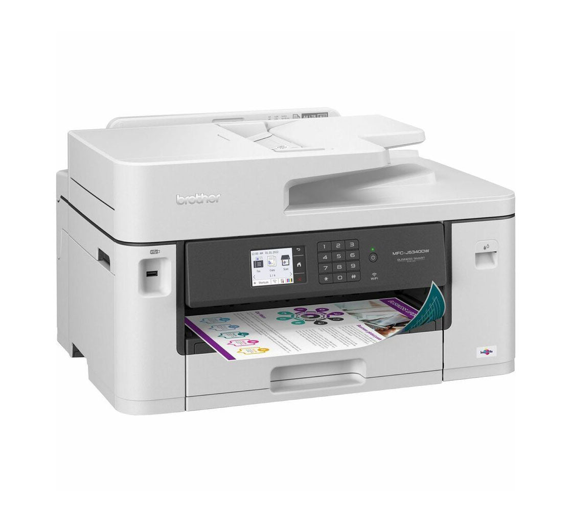 Brother 4800 x 1200 dpi 28 ppm USB, Ethernet, Wi-Fi Automatic Duplex Printing 2.7-inch Touch Screen LCD Display Desktop Color InkJet All-in-One Printer - MFC-J5340DW
