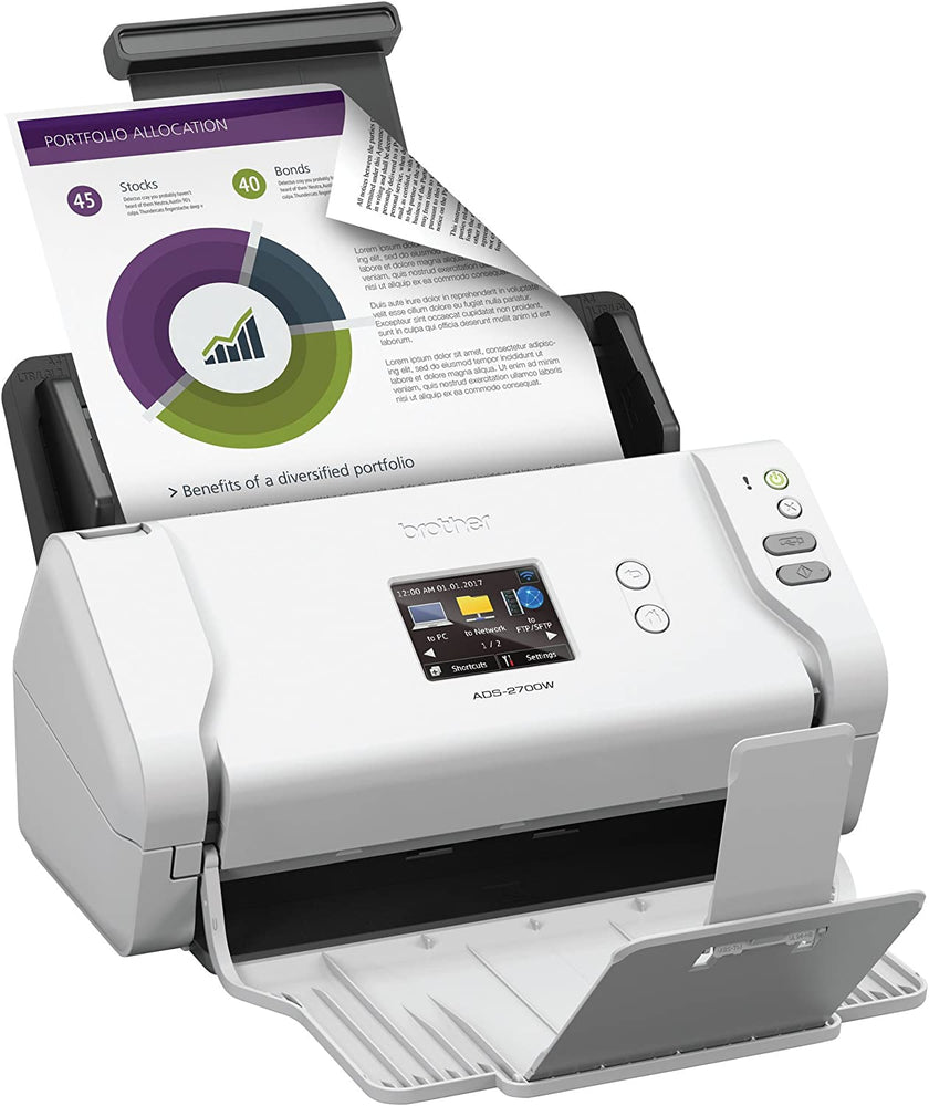 Brother 600 x 600 dpi 35ppm Wireless Desktop Document Scanner  - ADS-2700W