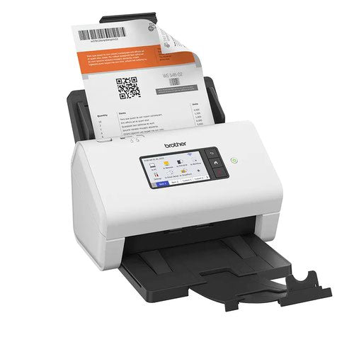 Brother 600 x 600 dpi 60 ppm USB, Ethernet, Wi-Fi Automatic Duplex Scanning 4.3-inch Touch Screen LCD Display Desktop Color Sheetfed Document Scanner - ADS-4900W