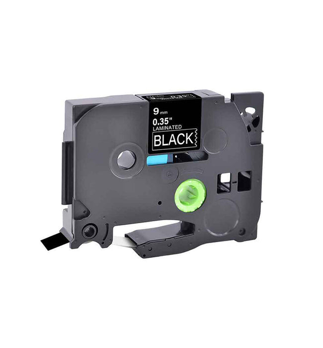Brother 9mm 8m White on Black Laminated Tape for P-Touch Series - TZE-325