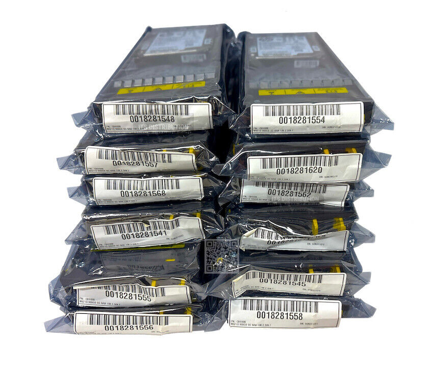 C8R60B I LOT OF 12 HP 3PAR M6710 900GB 6G SAS 10K 2.5IN FE HDD 750782-001