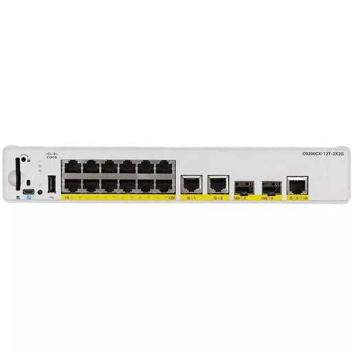 C9200CX-12T-2X2G-A - Cisco Catalyst 9200 Series Compact Switch with 12-port gigabit ethernet, data only, 2x10GE SFP+ and 2x1GE Copper uplinks, Network Essentials licensing