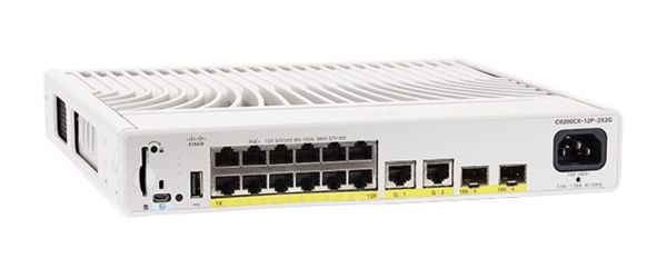 C9200CX-12T-2X2G-A - Cisco Catalyst 9200CX 12-Ports 10/100/1000BASE-T Ethernet Layer 3 Rack-mountable Managed Network Switch with 2-Ports SFP