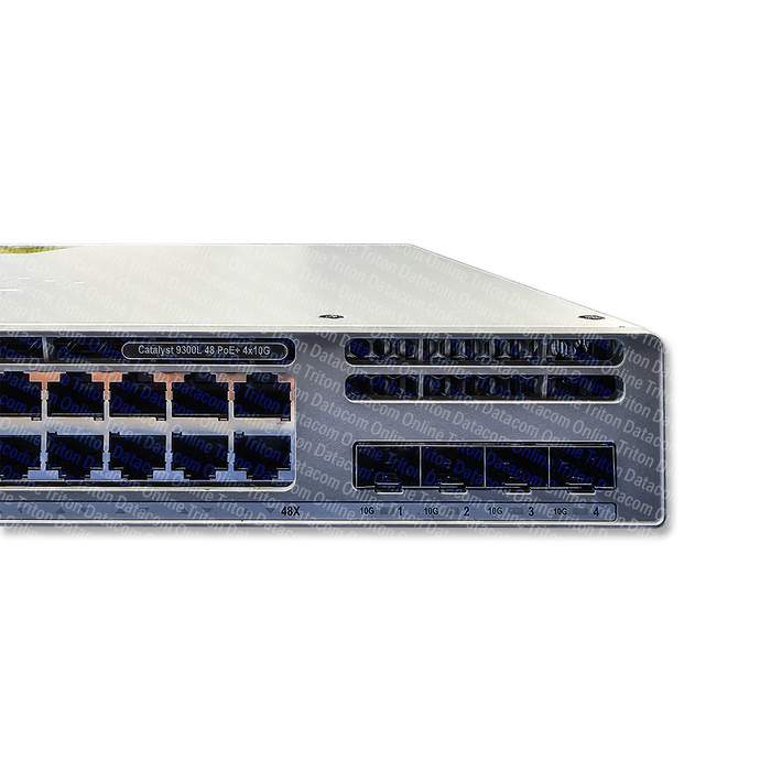 C9300L-48PF-4X-E - Cisco Catalyst 9300 Switch with 48-port 1G copper, fixed 4x10G SFP+ uplinks, full PoE+, and Network Essentials