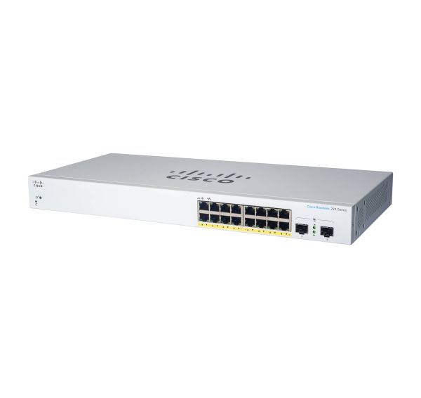 CBS220-16T-2G-EU - Cisco Business 220 Series 16-Ports 1000BASE-T Ethernet Layer 2 Rack-mountable Managed Network Switch with 2-Ports SFP