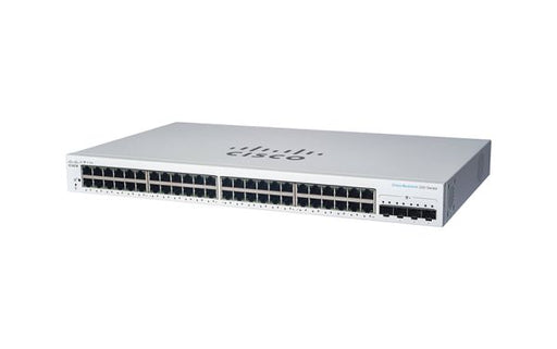 CBS220-48FP-4X - Cisco Business 220 Series 48-Ports 10/100/1000BASE-T PoE+ Layer 2 Rack-mountable Managed Smart Switch with 4-Ports SFP+