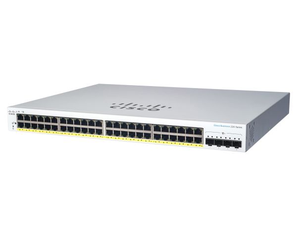 CBS220-48P-4G-NA - Cisco Business 220 Series 48-Ports 10/100/1000BASE-T Ethernet Layer 2 Rack-mountable Managed Smart Switch with 4-Ports SFP