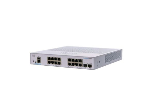 CBS250-16P-2G - Cisco Business 250 Series 16-Ports 10/100/1000BASE-T PoE+ Layer 3 Rack-mountable Managed Smart Switch with 2-Ports SFP