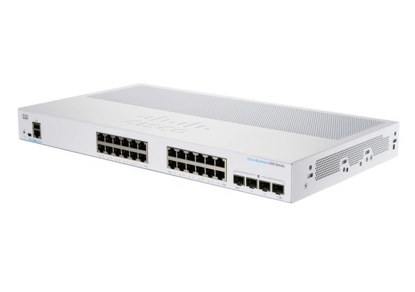 CBS250-24PP-4G - Cisco Business 250 Series 24-Ports 10/100/1000BASE-T PoE+ Layer 2 Rack-mountable Managed Smart Switch with 4-Ports SFP