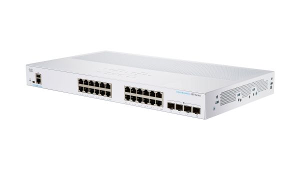 CBS250-24T-4X - Cisco Business 250 Series 24-Ports 10/100/1000BASE-T Ethernet Layer 3 Rack-mountable Managed Smart Switch with 4-Ports SFP+