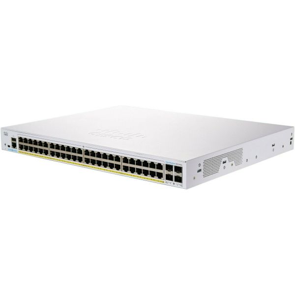CBS250-48P-4G - Cisco Business 250 Series 48-Ports 10/100/1000BASE-T PoE+ Layer 3 Rack-mountable Managed Smart Switch with 4-Ports SFP