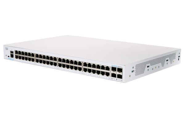 CBS250-48T-4X - Cisco Business 250 Series 48-Ports 10/100/1000BASE-T Ethernet Layer 3 Rack-mountable Managed Smart Switch with 4-Ports SFP+