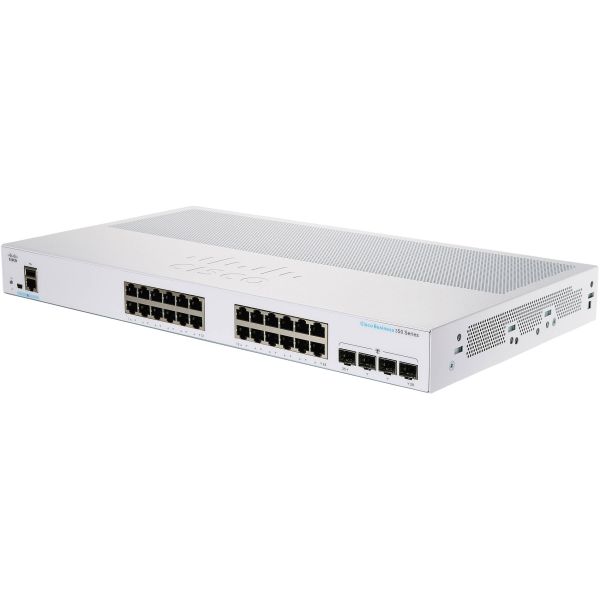 CBS350-24T-4G - Cisco Business 350 Series 24-Ports 10/100/1000BASE-T Ethernet Layer 3 Rack-mountable Managed Network Switch with 4-Ports SFP