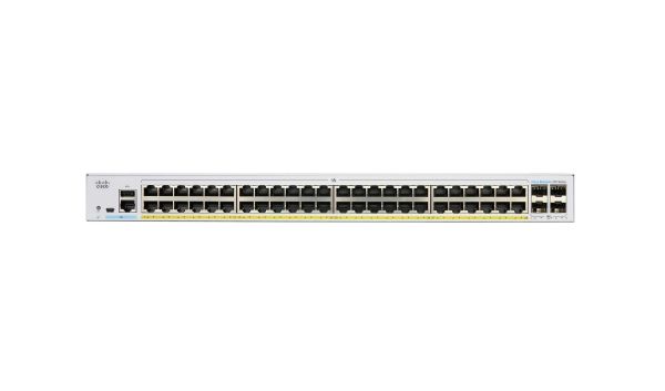 CBS350-48FP-4X - Cisco Business 350 Series 48-Ports 10/100/1000BASE-T PoE+ Layer 3 Rack-mountable Managed Network Switch with 4-Ports SFP+