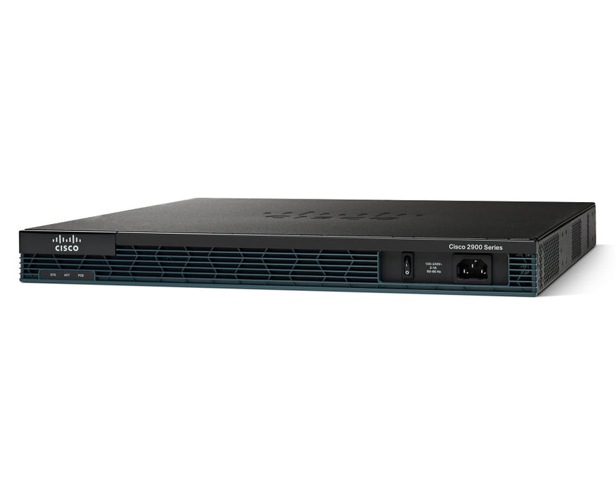 CISCO2901/K9 Cisco 2901 w/2 GE, 4 EHWIC, 2 DSP, 256MB CF, 512MB DRAM, IPB