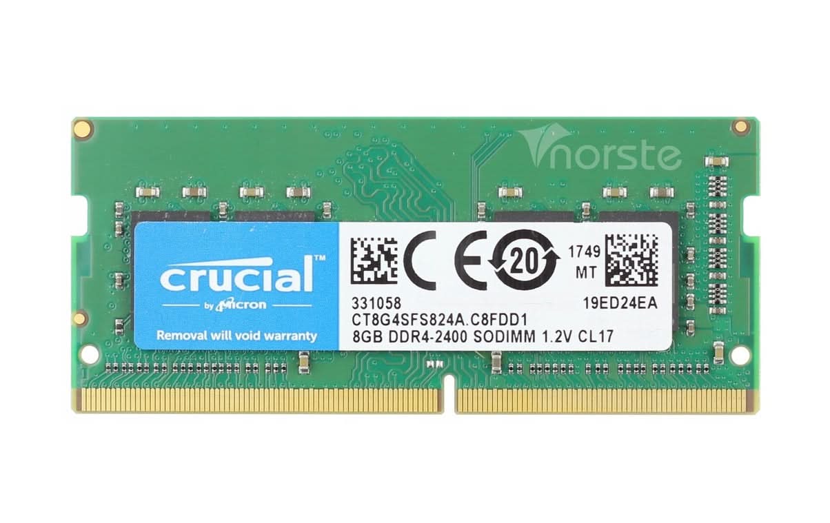Crucial CT8G4SFS824A.C8FBD1 8GB DDR4 2400MHz SODIMM Memory Module