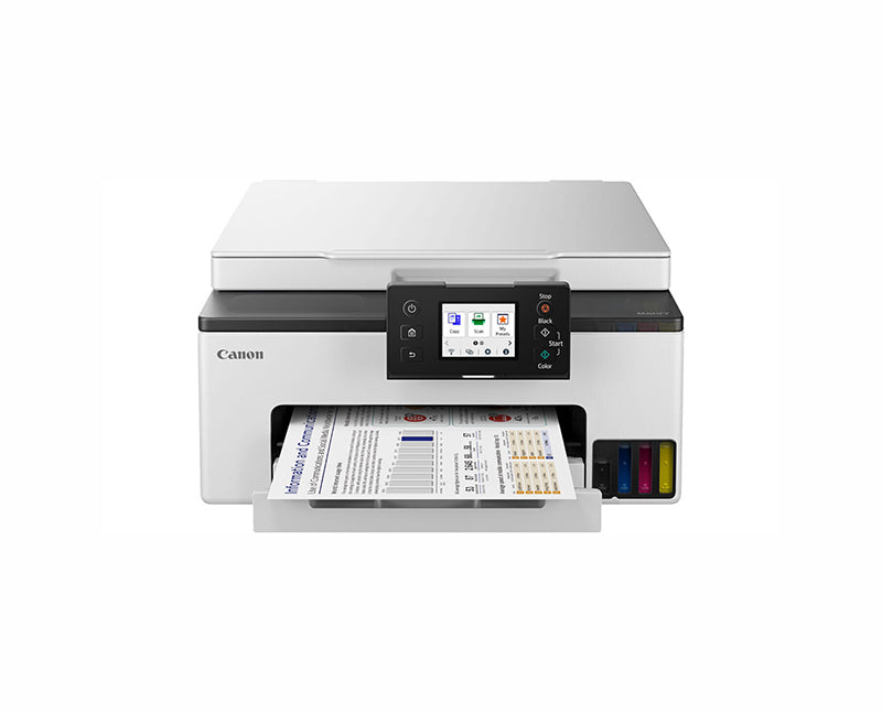 Canon MAXIFY GX1020 600 x 1200 dpi 10 ipm USB, Ethernet, Wi-Fi Automatic Duplex Printing 2.7-inch Touch Screen LCD Display Desktop MegaTank Color InkJet All-in-One Printer - 6169C002