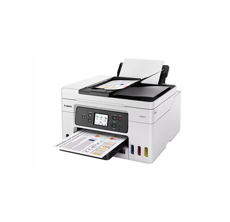Canon MAXIFY GX4020 600 x 1200 dpi 13 ipm USB, Ethernet, Wi-Fi Automatic Duplex Printing 2.7-inch Touch Screen LCD Display Desktop MegaTank Color InkJet All-in-One Printer - 5779C002