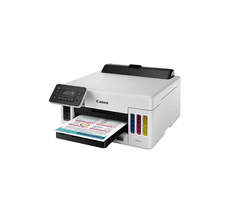 Canon MAXIFY GX5020 600 x 1200 dpi 15.5 ipm USB, Ethernet, Wi-Fi Automatic Duplex Printing LCD Display Desktop MegaTank Color InkJet Printer - 5550C002