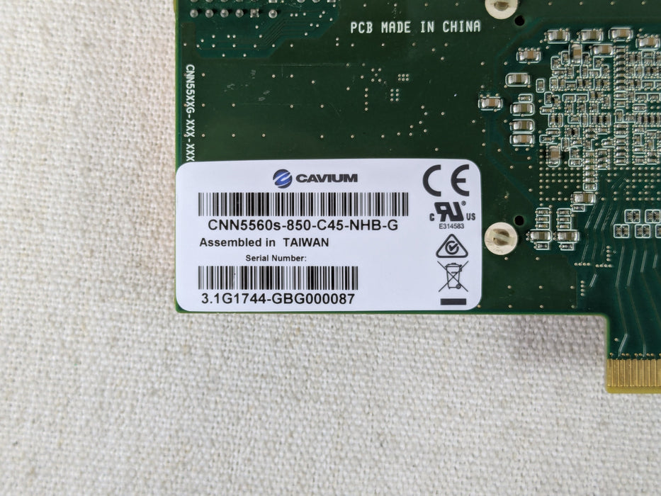 Cavium CNN5560S-850-C45-NHB-G Nitrox V Security Processor Board Low Profile