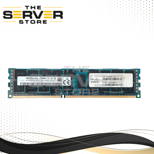 Cisco 16GB 2Rx4 DDR3-1600 PC3-12800 ECC Registered Memory 15-13615-02 UCS-MR-1X162RY-A