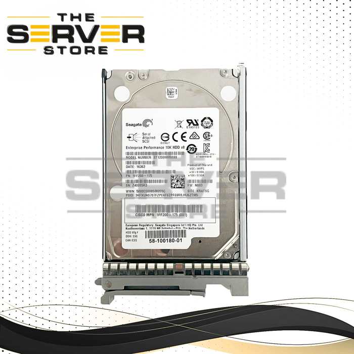 Cisco 1.2TB SAS 12G 10K SFF 2.5 HDD w/Tray Seagate ST1200MM0088 UCS-HD12TB10K12G