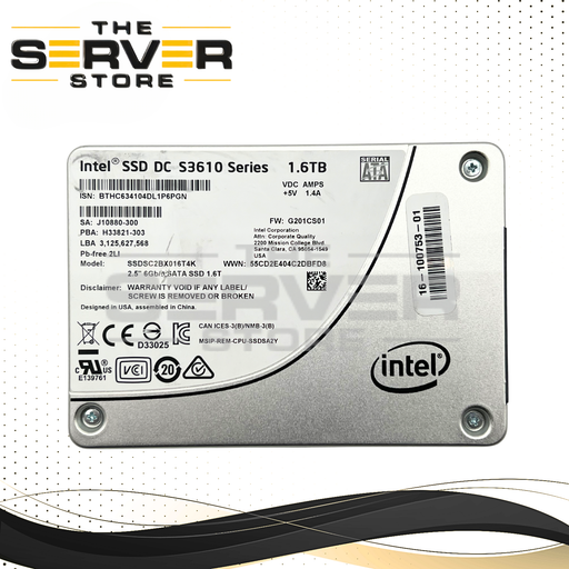 Cisco 1.6TB SATA 6G MU SFF 2.5" SSD Intel DC S3610 SSDSC2BX016T4K 16-100753-01
