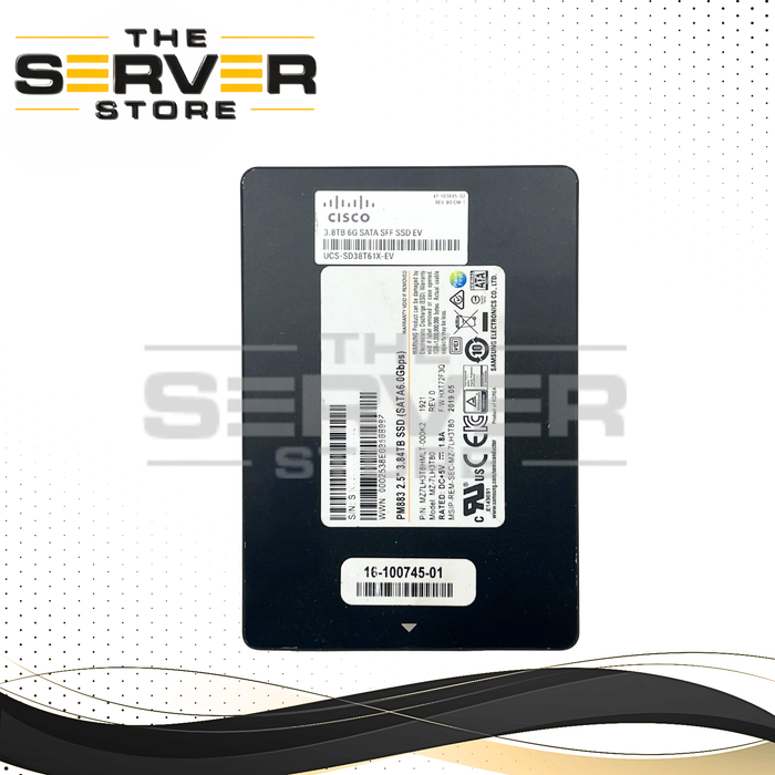 Cisco 3.84TB SATA 6G EV SFF 2.5" SSD Samsung PM883 Series MZ-7LH3T80 16-100745-01 UCS-SD38T61X-EV