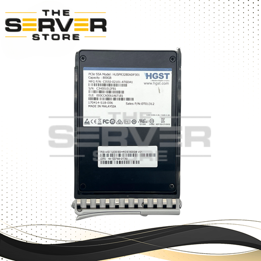 Cisco 800GB NVME U.2 PCIe Gen 3.0 x4 SFF 2.5" SSD HGST SN100 UCS-SDHPCIE800GB