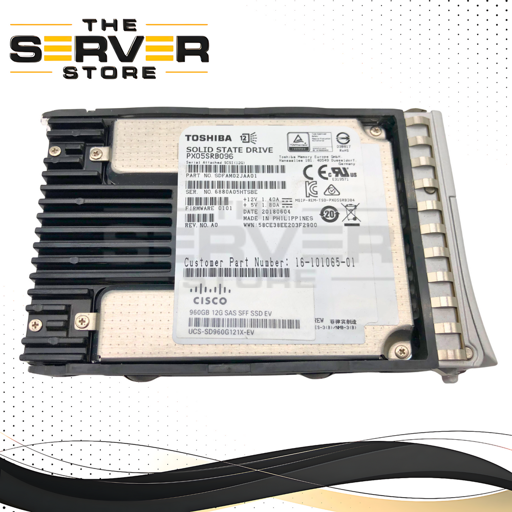Cisco 960GB SAS 12Gbps MLC 2.5" SSD Toshiba Enterprise PX05SRB UCS-SD960G121X-EV