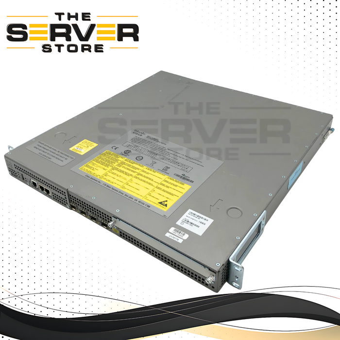 Cisco ASR1001 Aggregation Services Router, 1U, with 4x 1 Gigabit Ethernet SFP Ports and Dual AC Power Supplies. P/N: ASR1001.
