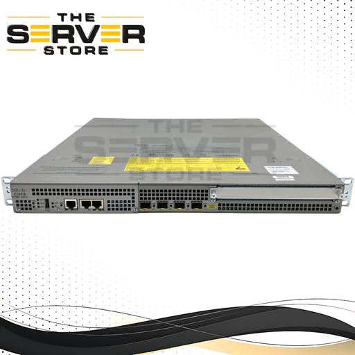 Cisco ASR1001 Aggregation Services Router, 1U, with 4x 1 Gigabit Ethernet SFP Ports and Dual AC Power Supplies. P/N: ASR1001.