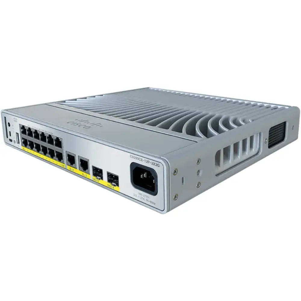Cisco C9200CX-12P-2X2G-A Catalyst 9200CX 12-Port PoE+ Compact Switch 10G SFP+ Network Advantage - Refurbished
