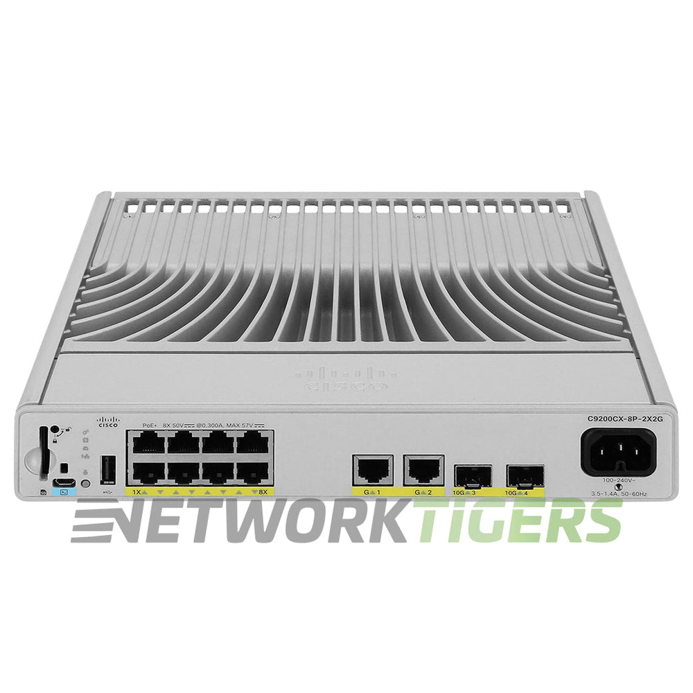 Cisco C9200CX-8P-2X2G-E 8x 1GB PoE+ RJ45 2x 1GB RJ45 2x 10GB SFP+ Switch