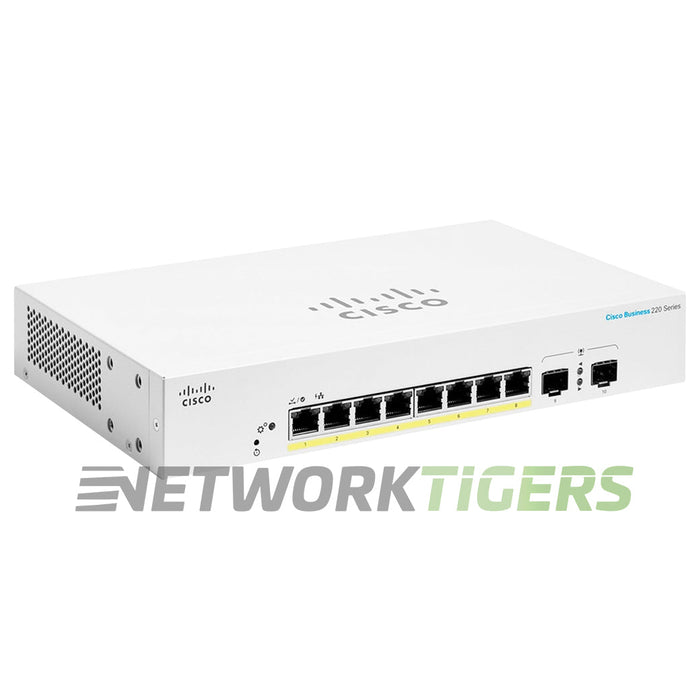 Cisco CBS220-8P-E-2G-NA Business 220 Series 8x 1GB PoE+ RJ45 2x 1GB SFP Switch