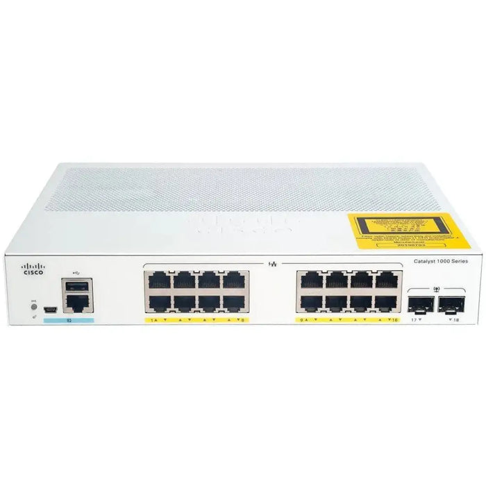 Cisco Catalyst 1000 C1000-16P-2G-L 16-Port Gigabit PoE+ Managed Switch 120W 2x SFP - Refurbished