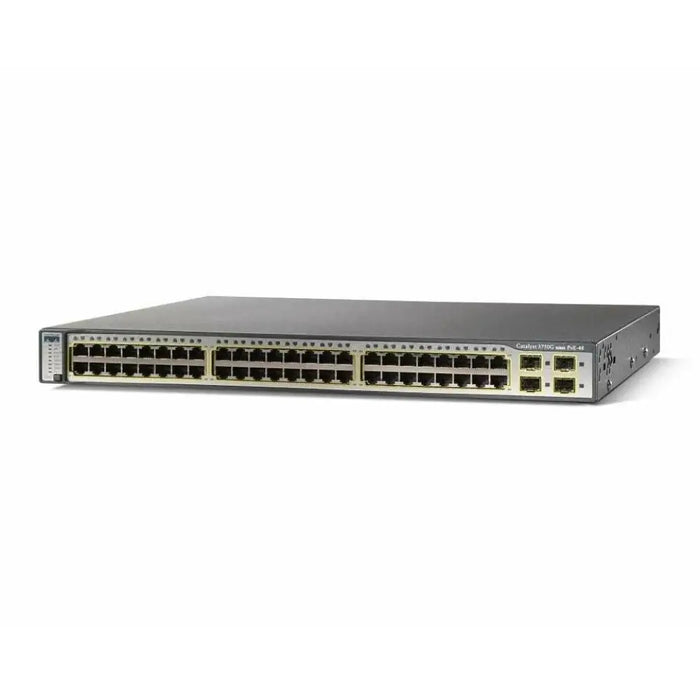 Cisco Catalyst 3750G 48-Port Gigabit PoE Stackable Switch WS-C3750G-48PS-S - Refurbished