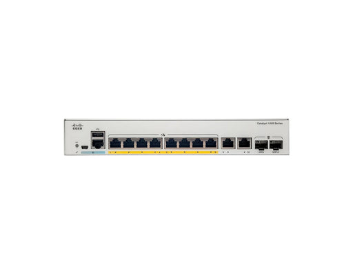 Cisco Catalyst C1000-8FP-E-2G-L 8-Port Managed PoE+ Switch, 2x1G SFP/RJ-45 Combo