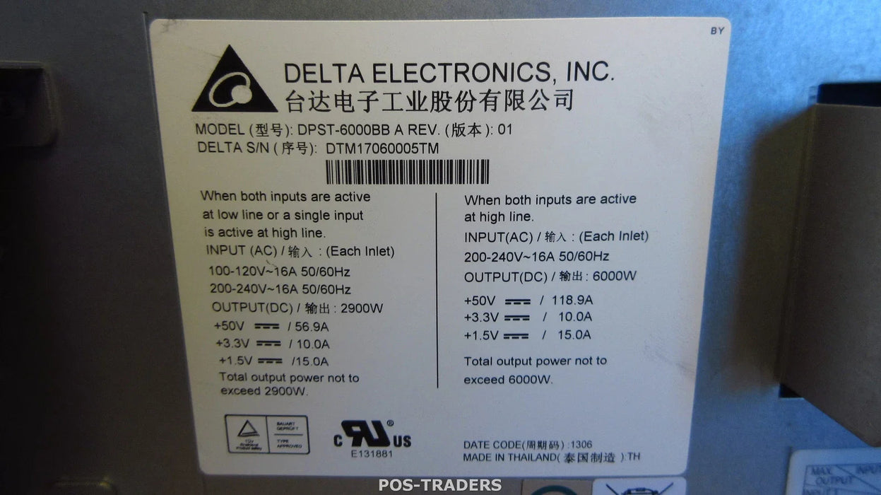 Cisco DS-CAC-6000W V02 AC Power Supply 341-0152-03 - CISCO DS-C9513- Cisco