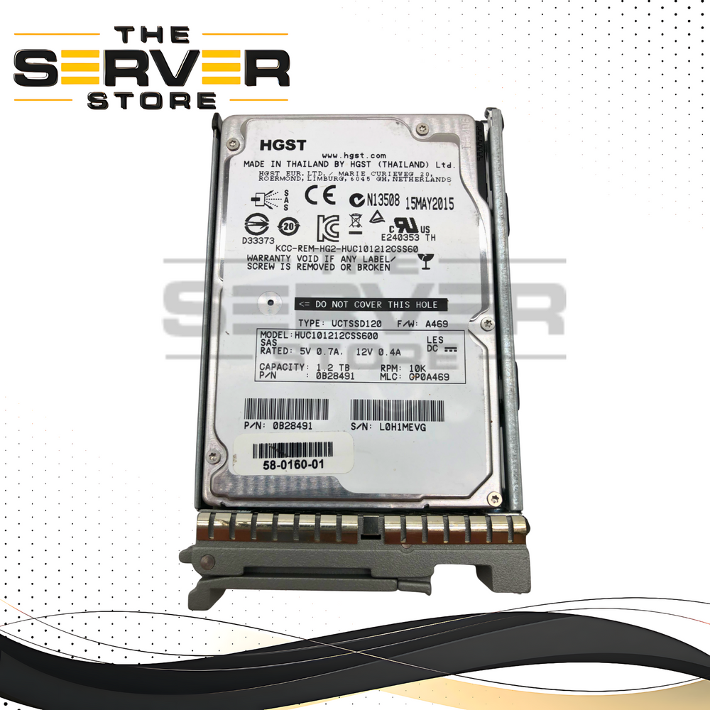 Cisco HGST 1.2TB 10K 12Gb/s SAS 2.5 SFF Enterprise HDD in Caddy (UCS-HD12T10KS2-E)