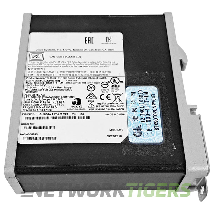 Cisco IE-1000-4T1T-LM IE 1000 Series 5x Fast Ethernet RJ45 Switch