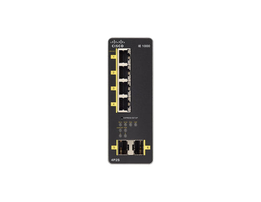 Cisco IE 1000 IE-1000-4P2S-LM 4-Port PoE+ Industrial Ethernet DIN-Rail Switch with 2x 1G SFP