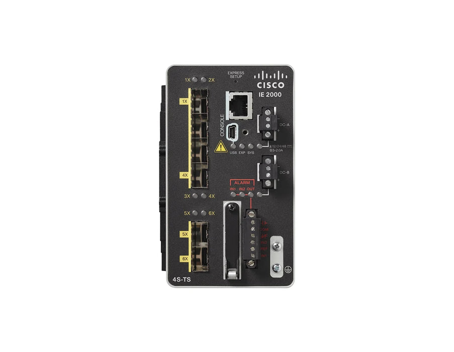 Cisco IE 2000 IE-2000-4S-TS-G-L 4-Port Data Industrial Ethernet DIN-Rail Switch with 2x 1G SFP, LAN Lite