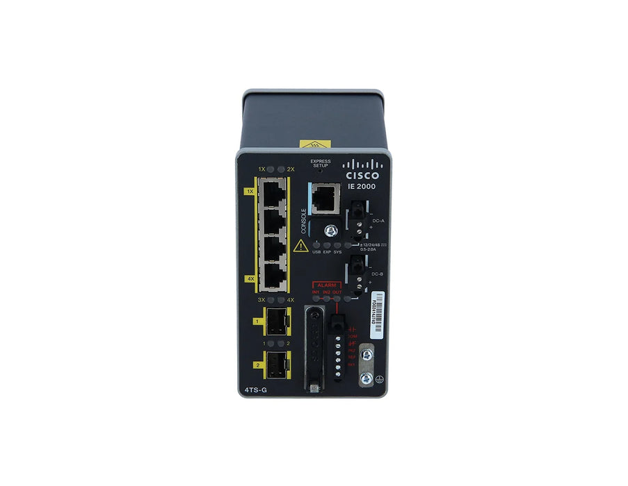 Cisco IE 2000 IE-2000-4TS-G-B 4-Port Data Industrial Ethernet DIN-Rail Switch with 2x 1G SFP, LAN Base