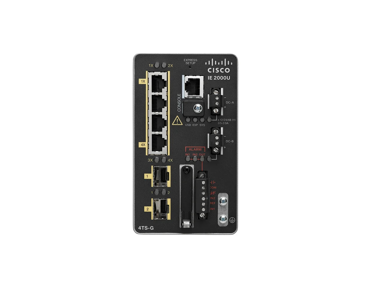 Cisco IE 2000 IE-2000-4TS-G-L 4-Port Data Industrial Ethernet DIN-Rail Switch with 2x 1G SFP, LAN Lite