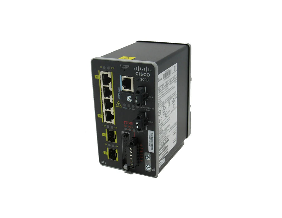 Cisco IE 2000 IE-2000-4TS-L 4-Port Data Industrial Ethernet DIN-Rail Switch with 2x 100M SFP, LAN Lite